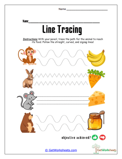 Animal Food Paths Worksheet