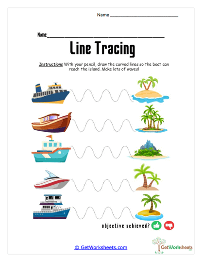 Boat Wave Tracing Worksheet