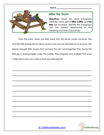 After the Storm Worksheet