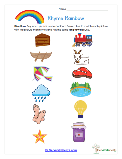 Rainbow Match Worksheet