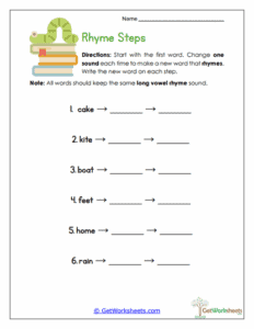 Sound Steps Worksheet - Building Long Vowel Patterns One Step at a Time