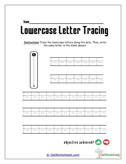 l Letter Shape Practice Worksheet