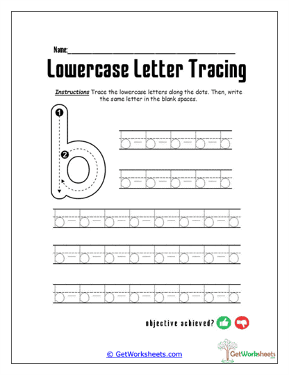 b Outline the Letter Worksheet