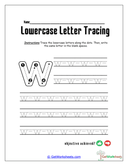 w Follow the Stroke Worksheet