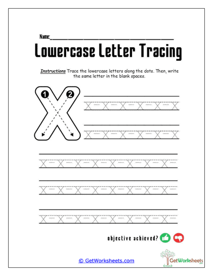 x Form the Shape Worksheet