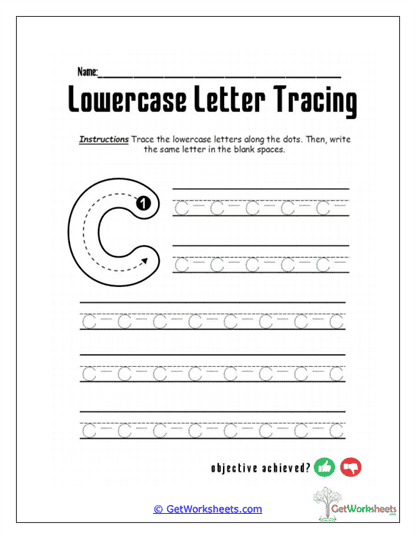 c Follow the Letter Worksheet