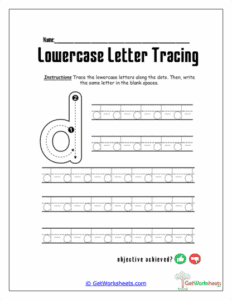 d Copy the Letter Worksheet - Lowercase Handwriting Practice