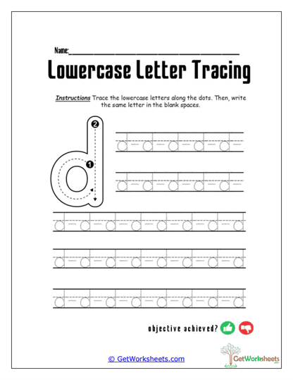 d Copy the Letter Worksheet