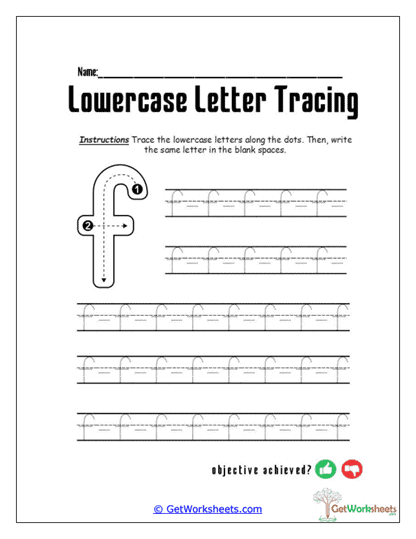 f Form the Letter Worksheet