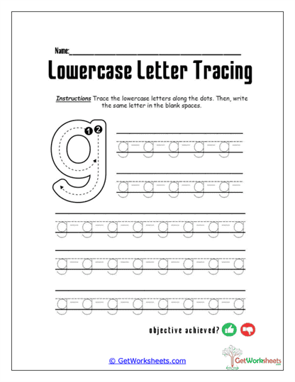 g Sketch the Letter Worksheet