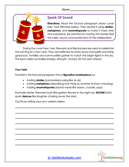 Spark of Sound Worksheet