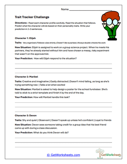 Personality-Driven Predictions Worksheet