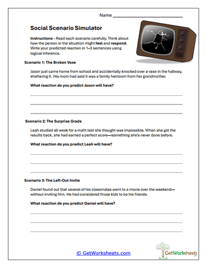Scenario Reaction Predictor Worksheet