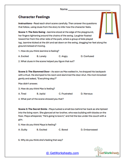 Emotion Decoder Scenes Worksheet