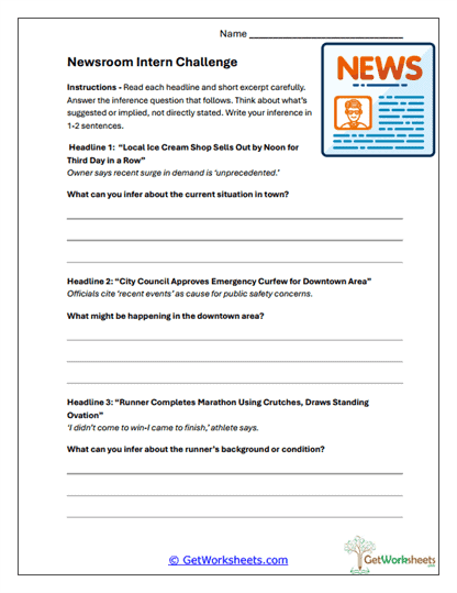 Headline Inference Lab Worksheet