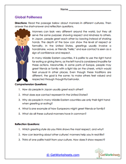Global Politeness Worksheet