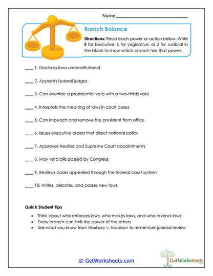 Branch Balance Worksheet