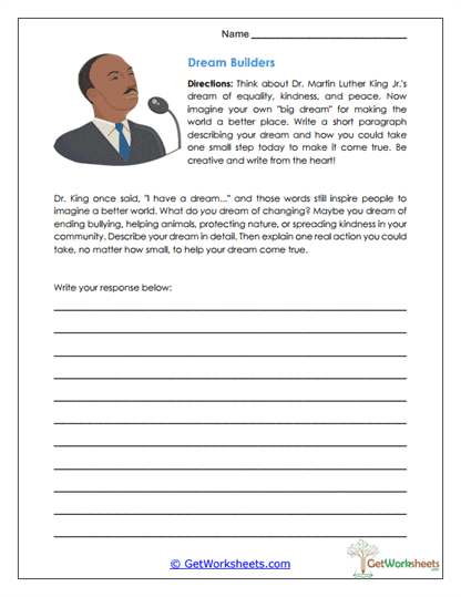 Dream Builders Worksheet