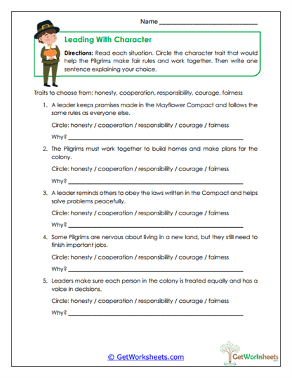 Leading With Character Worksheet