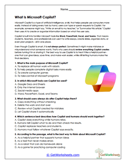 What Is Copilot? Worksheet