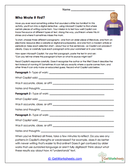 Source Detective Worksheet