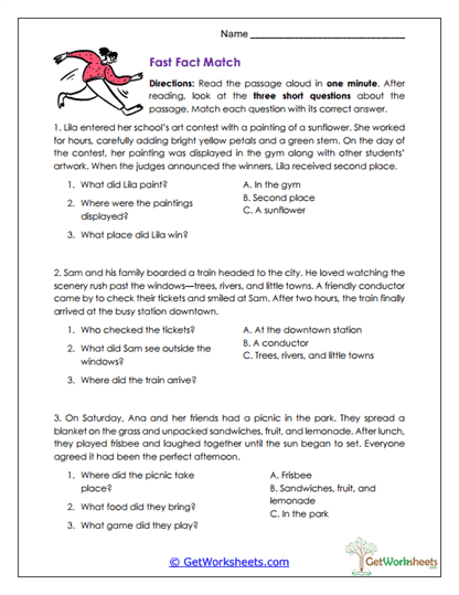 1-Minute Reading Passages Collection