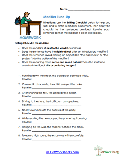 Modifier Tune-Up Worksheet