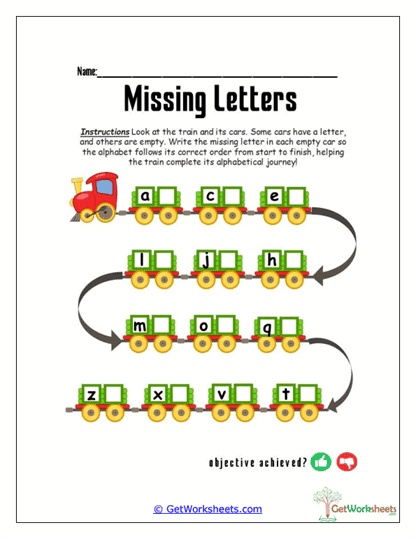 Green Sounds Train Worksheet