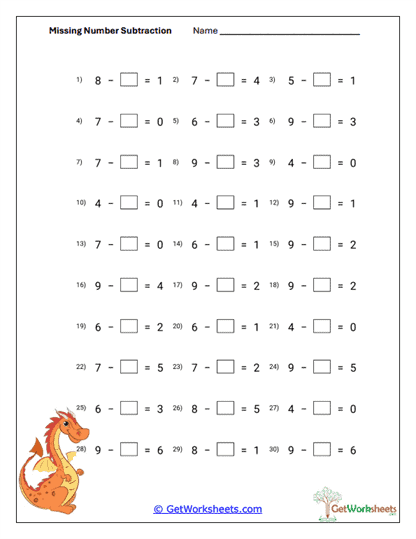 Two-Digit Equation Solving Worksheet
