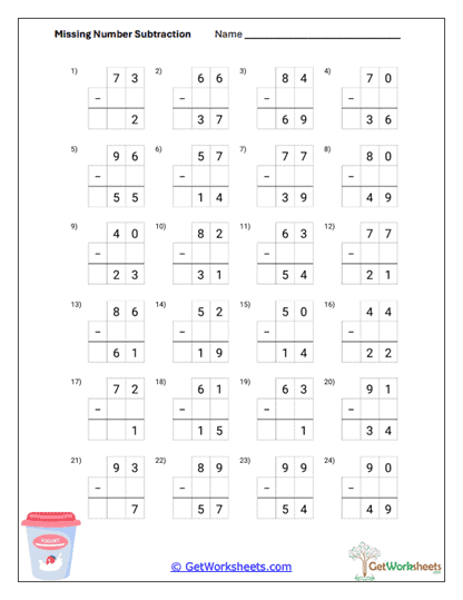 Structured Boxes Worksheet