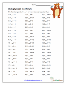 Missing Symbols Math Missing Number and Symbols Operations Worksheets - GetWorksheets.com