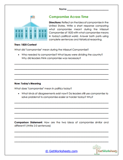 Compromise Across Time Worksheet