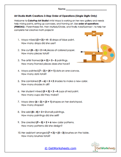 Art Studio Creations Worksheet