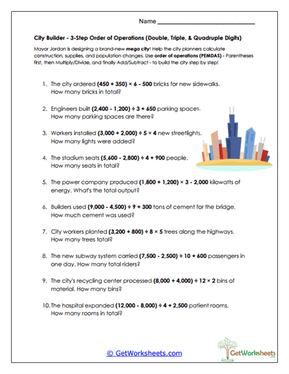 City Builder Worksheet