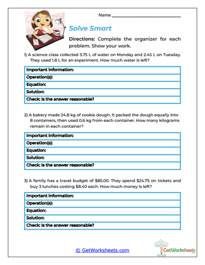 Solve Smart Worksheet