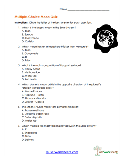 Multiple-Choice Quiz Worksheet
