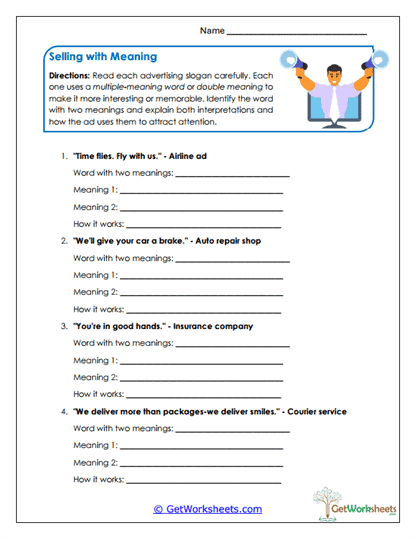 Selling with Meaning Worksheet