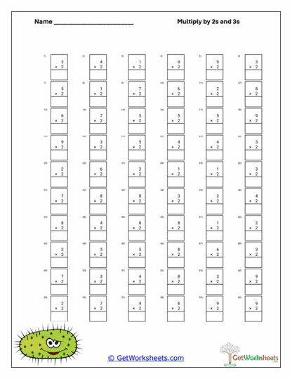 Column Facts Practice Worksheet