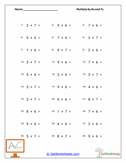 Mixed 6s & 7s Review Worksheet