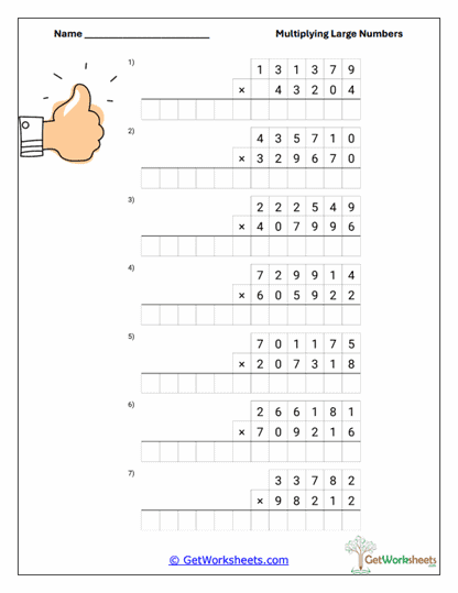 Number Scaling Worksheet