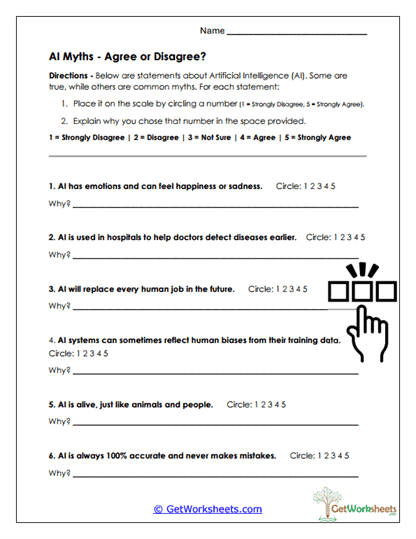 Agree or Disagree Worksheet