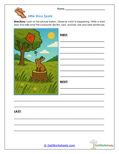 Picture Story Starter Worksheet