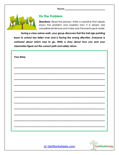 Problem-Solving Narrative Worksheet