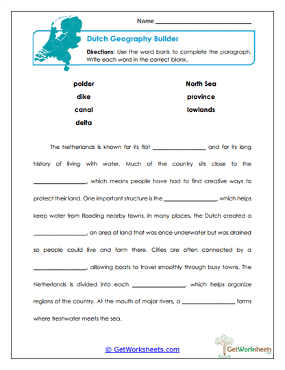 Geography Builder Worksheet