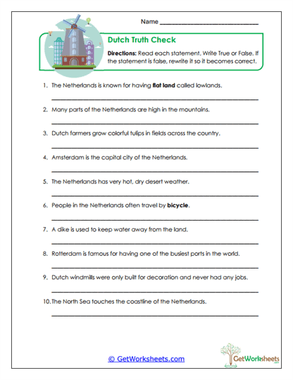 Dutch Fact Check Worksheet