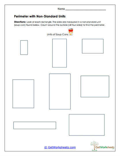 Measuring Perimeter with Units Worksheet