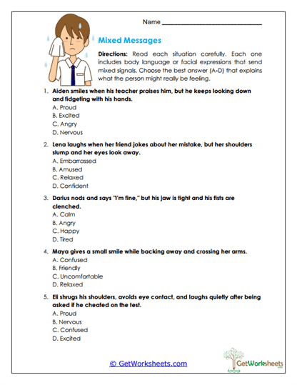 Mixed Messages Worksheet