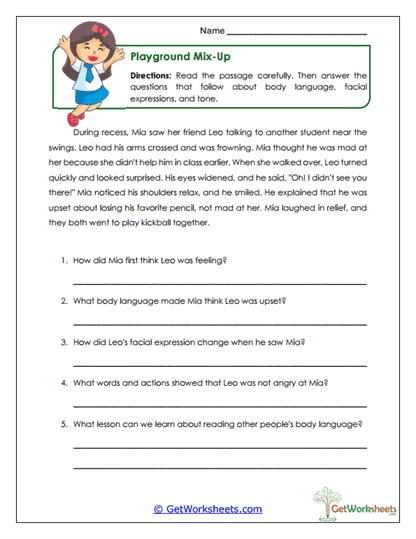Playground Mix-Up Worksheet