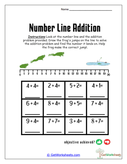 Counting On With Visual Jumps Worksheet