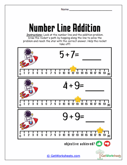 Space-Themed Counting Practice Worksheet
